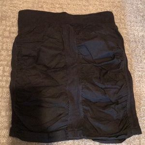 XCVI ruched black mini skirt